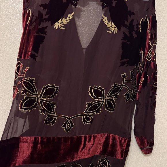 Roberto Cavalli Burgundy Blouse with Sheer Paneling - Picture 5 of 11